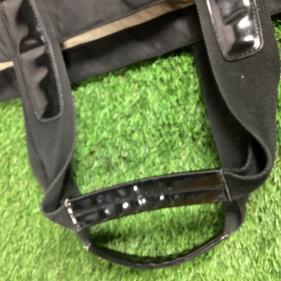Tory Burch Black Nylon Patent Leather Tote Bag - Picture 13 of 16